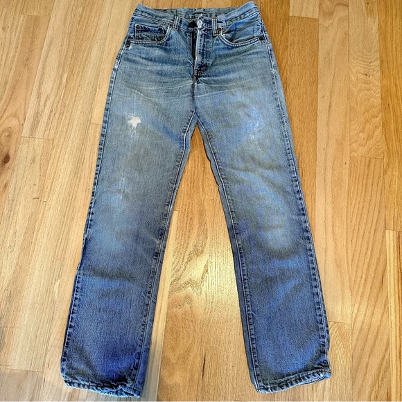 Vintage Levi's Distressed 505 Jeans, sz 28 - Picture 2 of 10